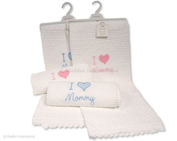 Baby Acrylic Hanger Shawl - I Love Mommy - Image 1