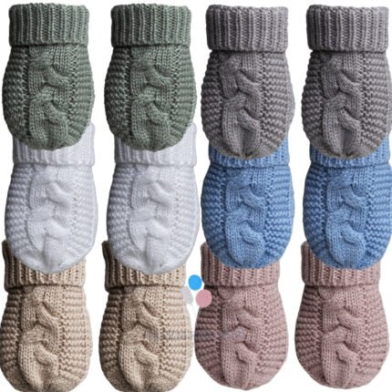 INFANTS (NB-12M) ACRYLIC CABLE KNIT MITTENS