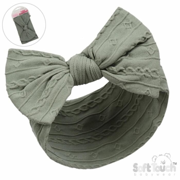 Baby Girls Cable Knit Headband 0-12m - Image 9