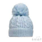 Baby Chain Knit PomPom Hat NB-12M - Image 7