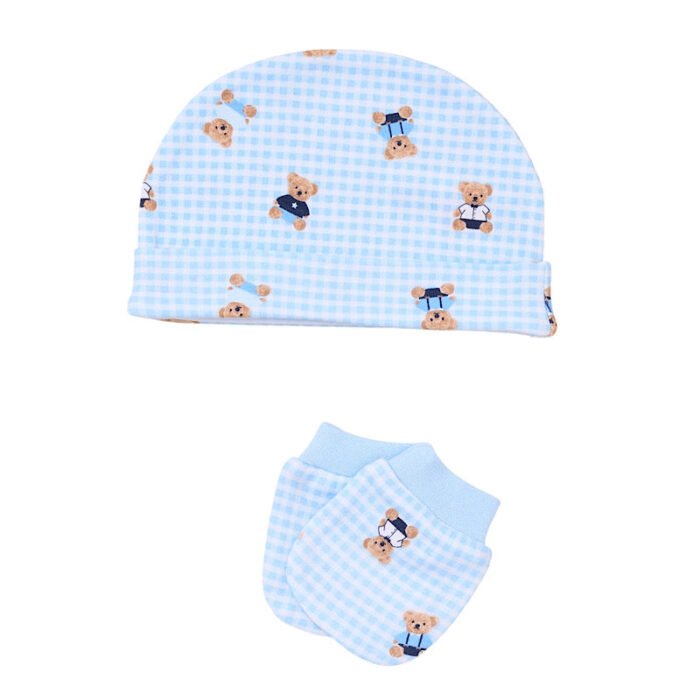 Babies Teddy Bear Print 5PC Gift Set NB-6M - Image 4