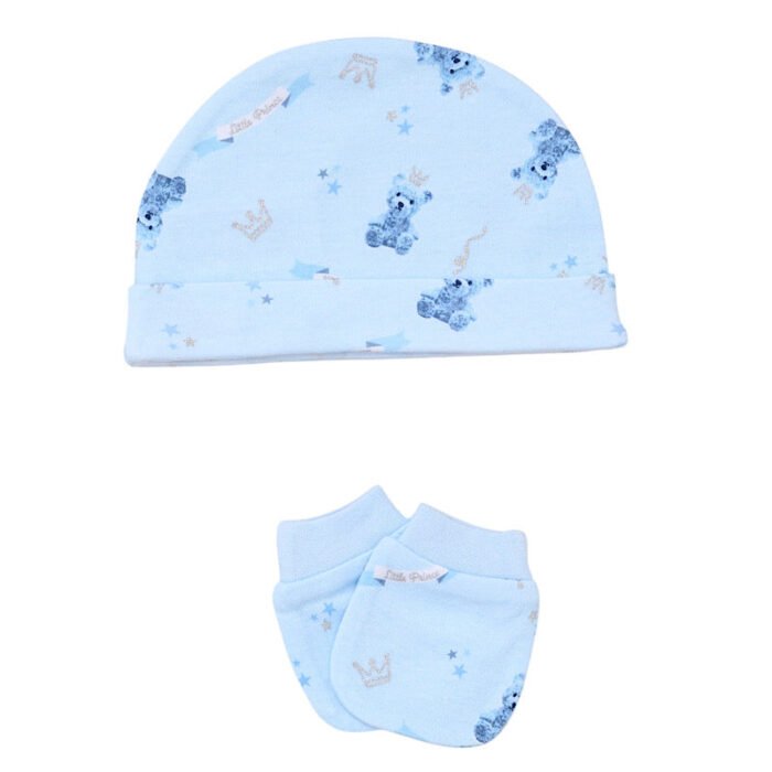 Babies Little Prince Bear Print 5PC Gift Set NB-6M - Image 2