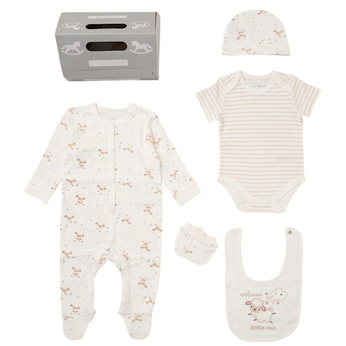 Babies Welcome Little One Print 5PC Gift Set NB-6M - Image 1