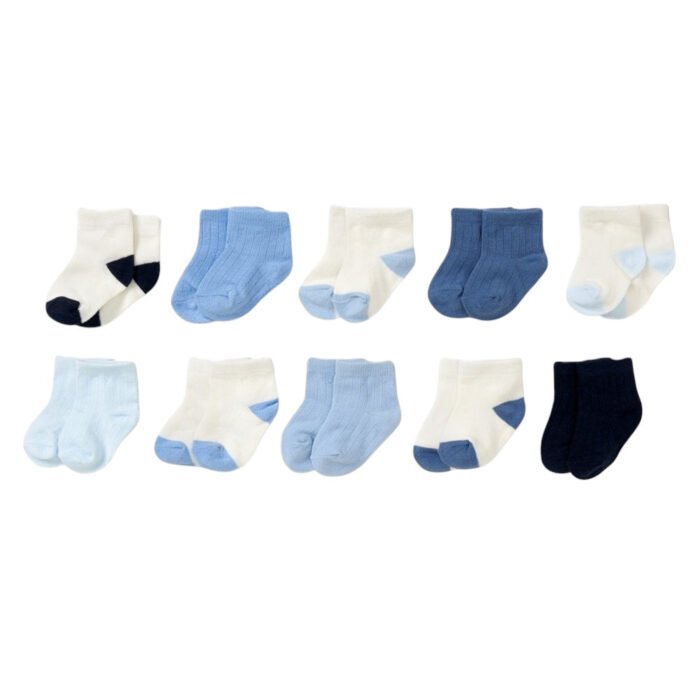BABY 10 PACK RIBBED SOCKS (0-12 MONTHS) Boys/Girls - Image 2
