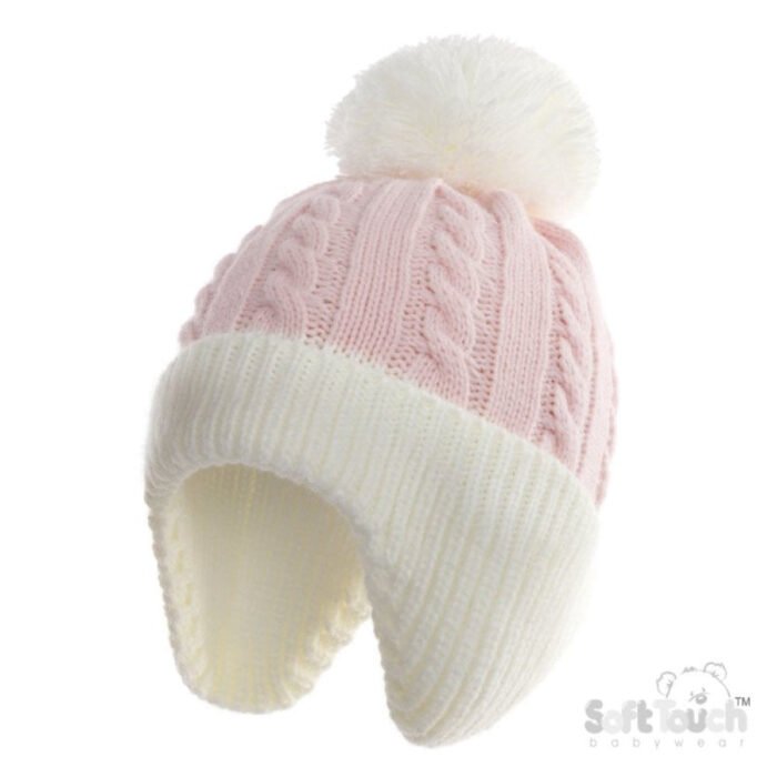 Baby Winter Over the Ear Pompom Hat - Image 3