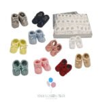 Knitted Baby Booties with Bow