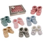 Knitted Tie-Up Baby Booties