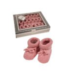Knitted Tie-Up Baby Booties - Image 4
