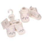 Knitted Baby Booties with Face Embroidery - Image 6