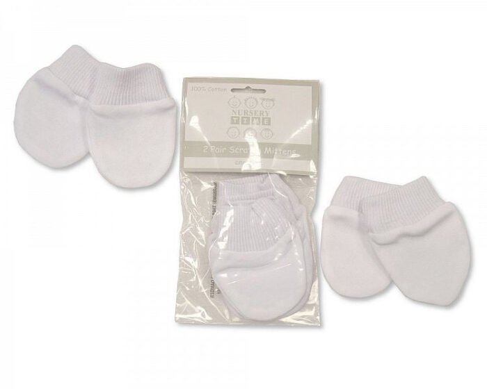 Baby Scratch Mittens Premature/Newborn - Image 4