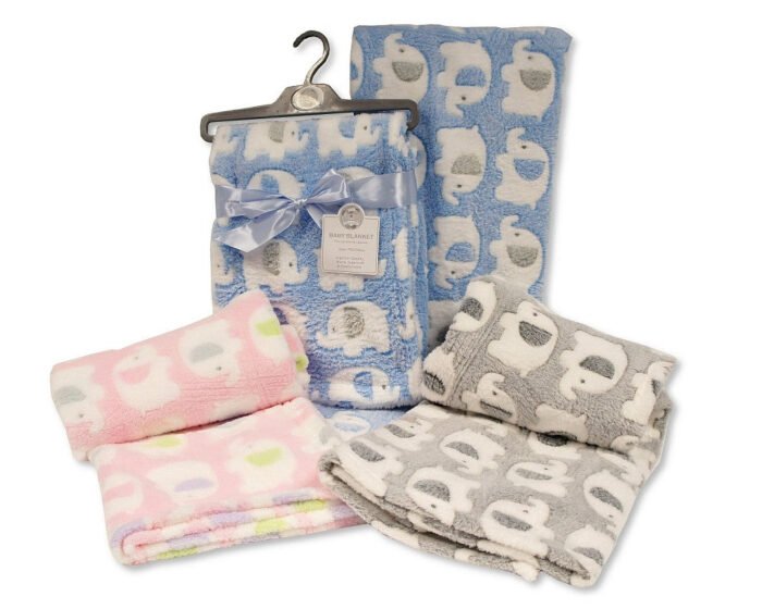 Baby Wrap - Elephant - Pink, Blue, Grey - Image 1