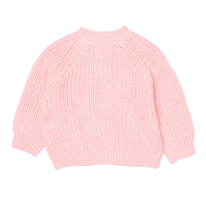 Baby Knitted Cardigan – “Cute” Slogan 3 Baby Knitted Cardigan – “Cute” Slogan - Image 3