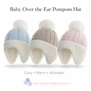 Baby Over the Ear Pompom Hat
