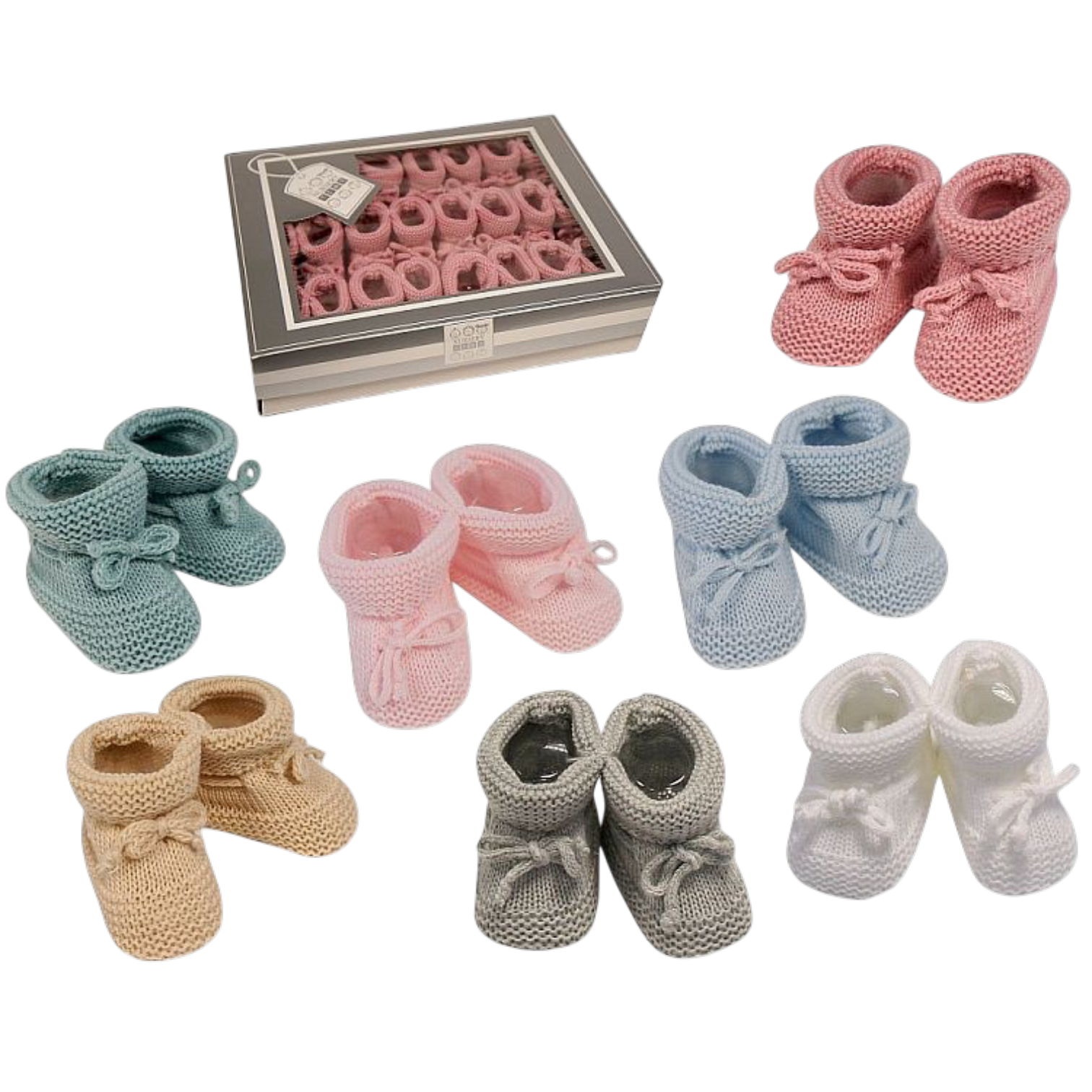 Knitted Baby Booties Tie-up
