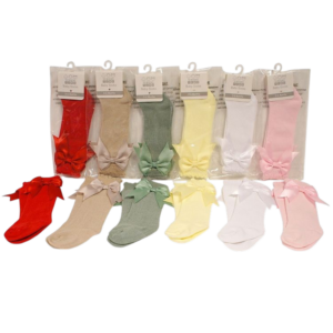 Knee Length Baby Socks with Bow - Nursery Time