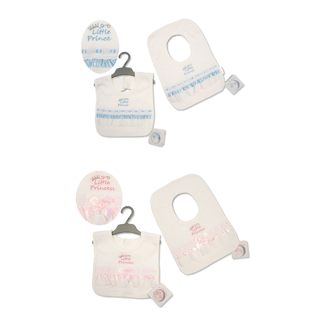 Baby Pop-Over Bibs Little Prince/Princess