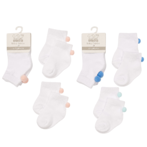 Baby Socks with Pompoms