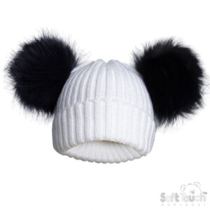 Double Pompom Hat navy
