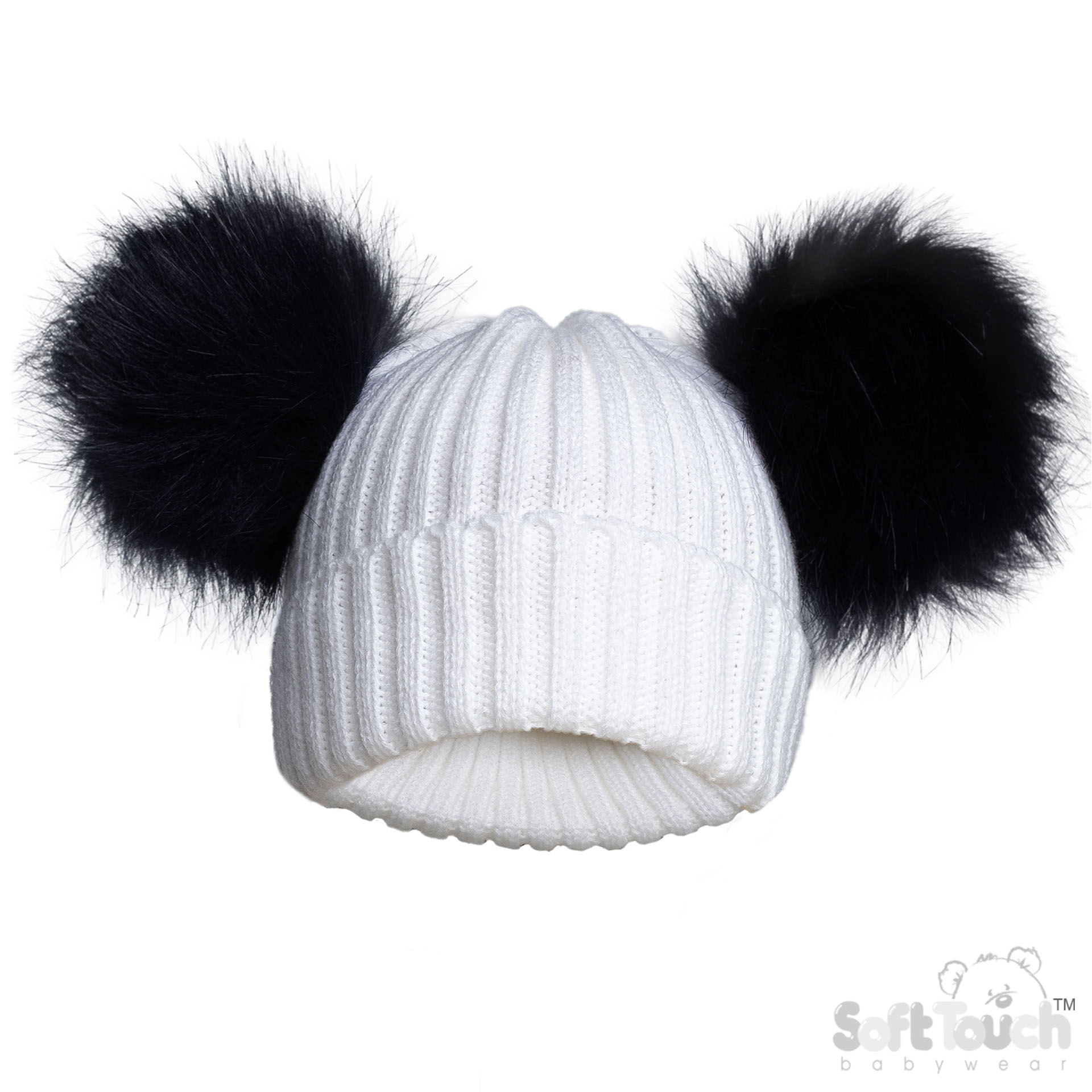 Double Pompom Hats NB-12M Dual Pom 1 Double Pompom Hat navy