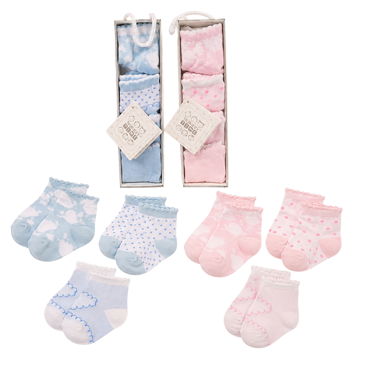 Baby Socks 4-Pack - Boys/ Girls 1 Baby Socks 4-Pack