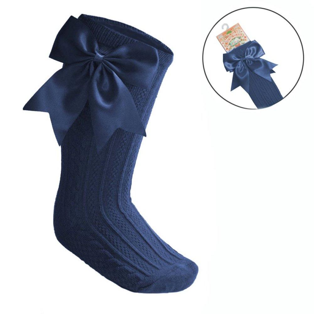 Knee High Bow Socks 0-24M 5 knee-high-bow-socks-s350-0-6m-dusty blue