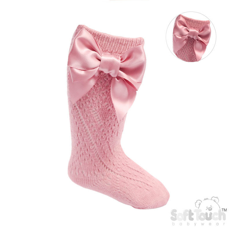Pelerine Bow Socks 8 PS06-Dusky Pink