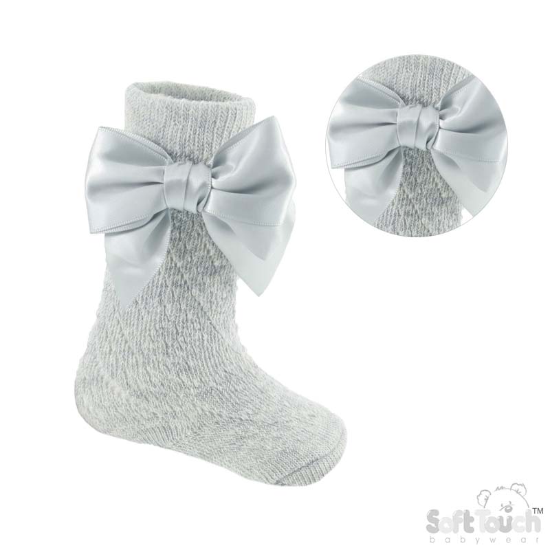 Pelerine Bow Socks 7 PS06-Grey