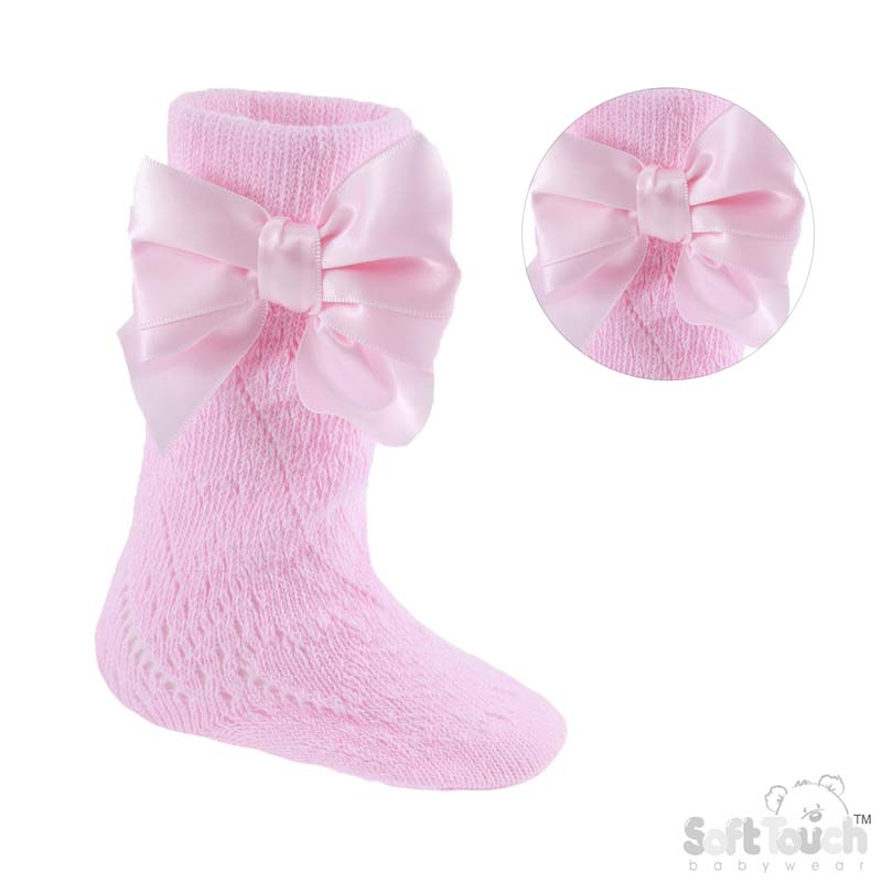Pelerine Bow Socks 4 PS06-Pink