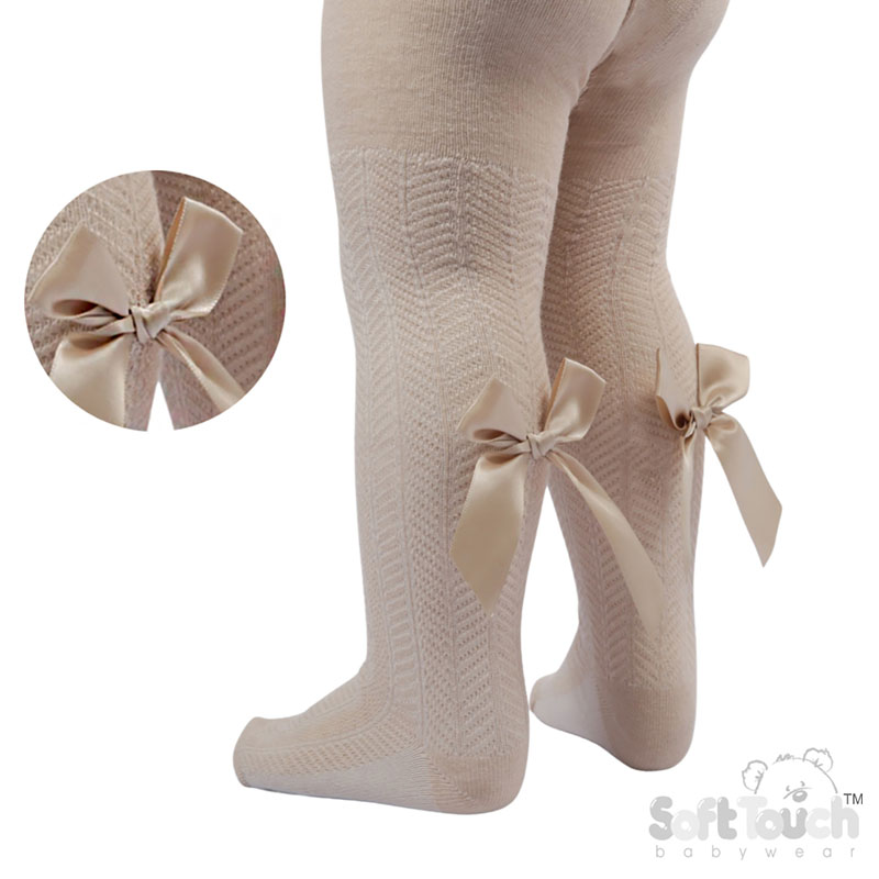 Girls Tights with Long Bow 2-5y 2 T170-CO