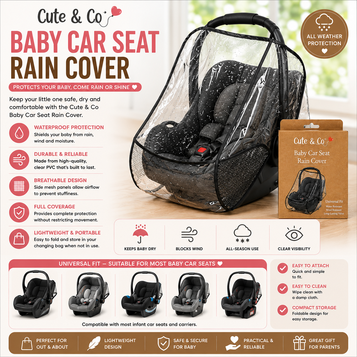 Baby Carrier Rain Cover 3 Baby Carrier Rain Cover