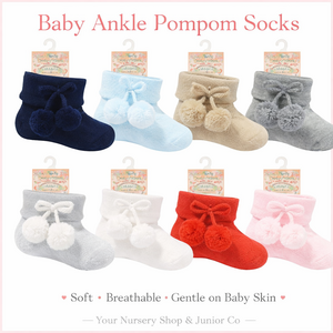 Baby Ankle Pompom Socks