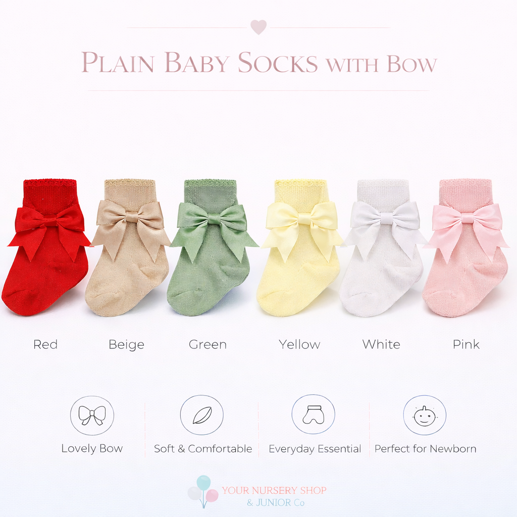 Baby Ankle Socks with Bow 1 Baby Ankle Socks with Bow