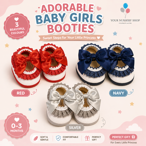 Baby Shoes with Bow and Lace
