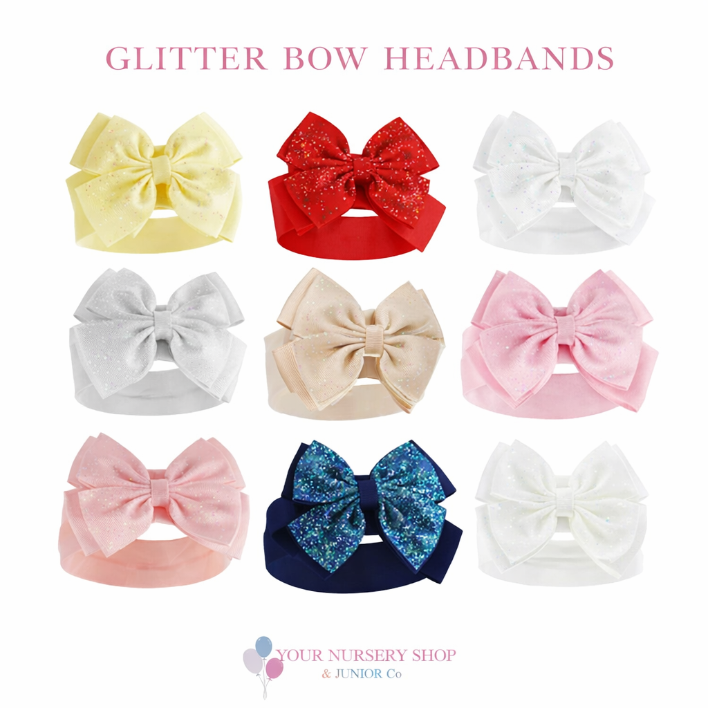 Baby Bow Glitter Headband NB-12m 1 Baby Bow Glitter Headband