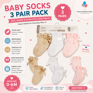Baby Girls Clothing 8 Baby Girls Socks with Small Bow