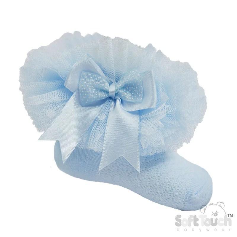 Baby Tutu Frill Socks 3 blue tutu socks