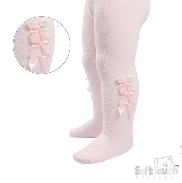 Diamond Jacquard Bow Tights NB-24M 1 Diamond Jacquard Bow Tights