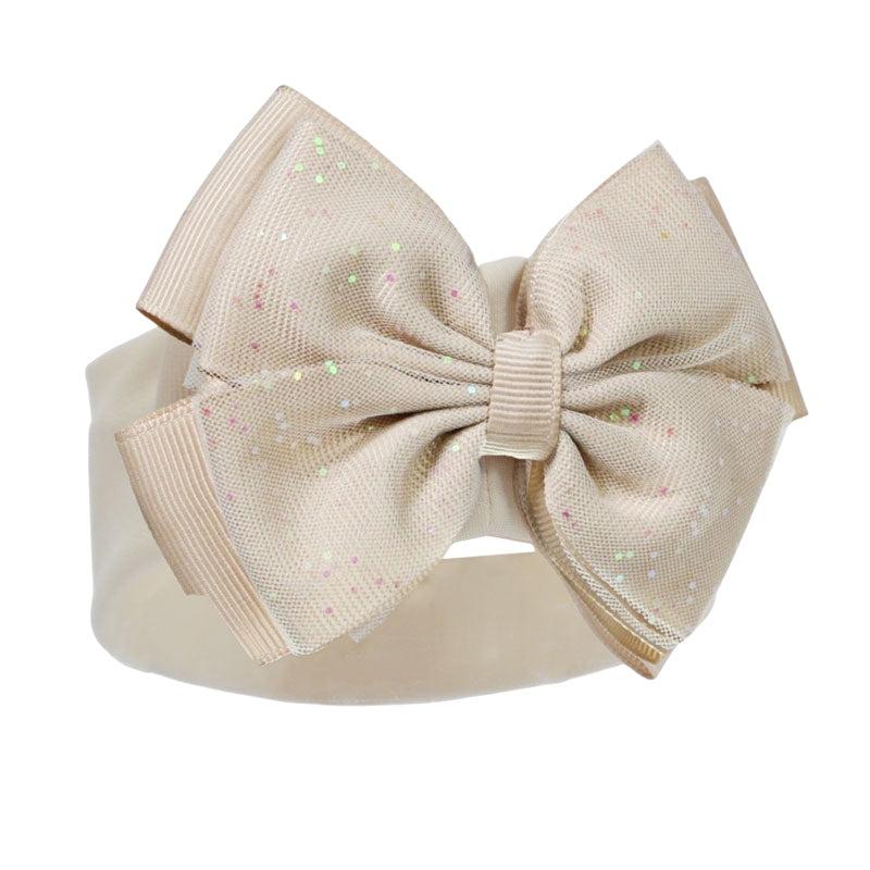 Baby Bow Glitter Headband NB-12m 9 Beige HB92