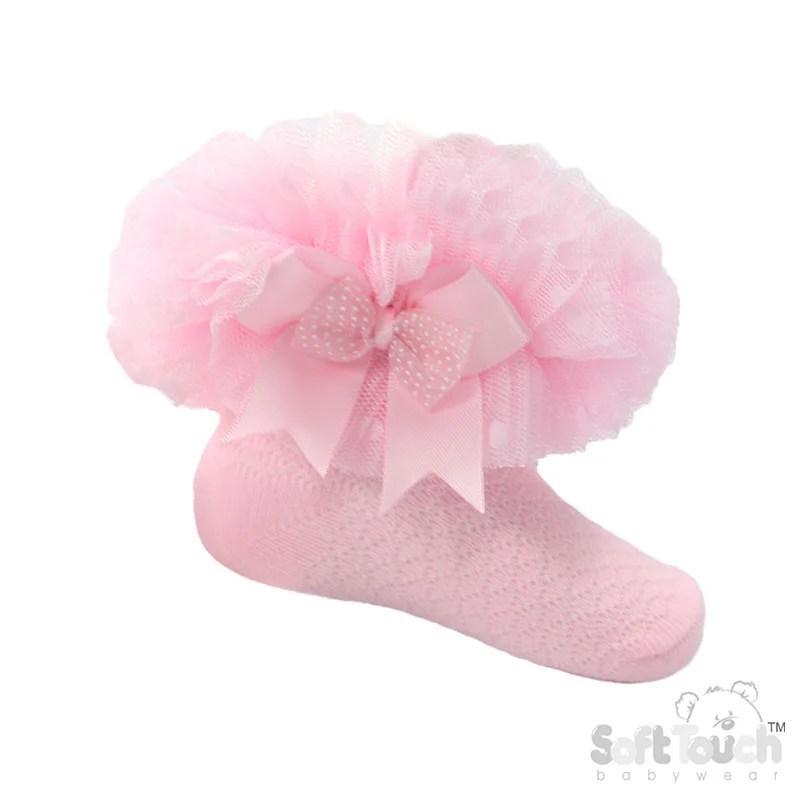 Baby Tutu Frill Socks 1 pink tutu socks