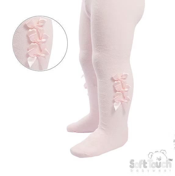 Diamond Jacquard Bow Tights NB-24M 5 Diamond Jacquard Bow Tights NB-24M — gallery image 5