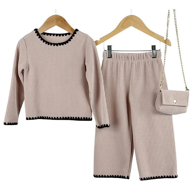 Ribbed Co-Ord Set 2 Pink Co-ord Set