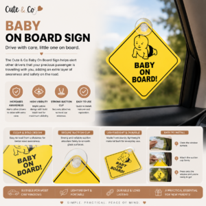 Baby on Board Sign with Suction Cup