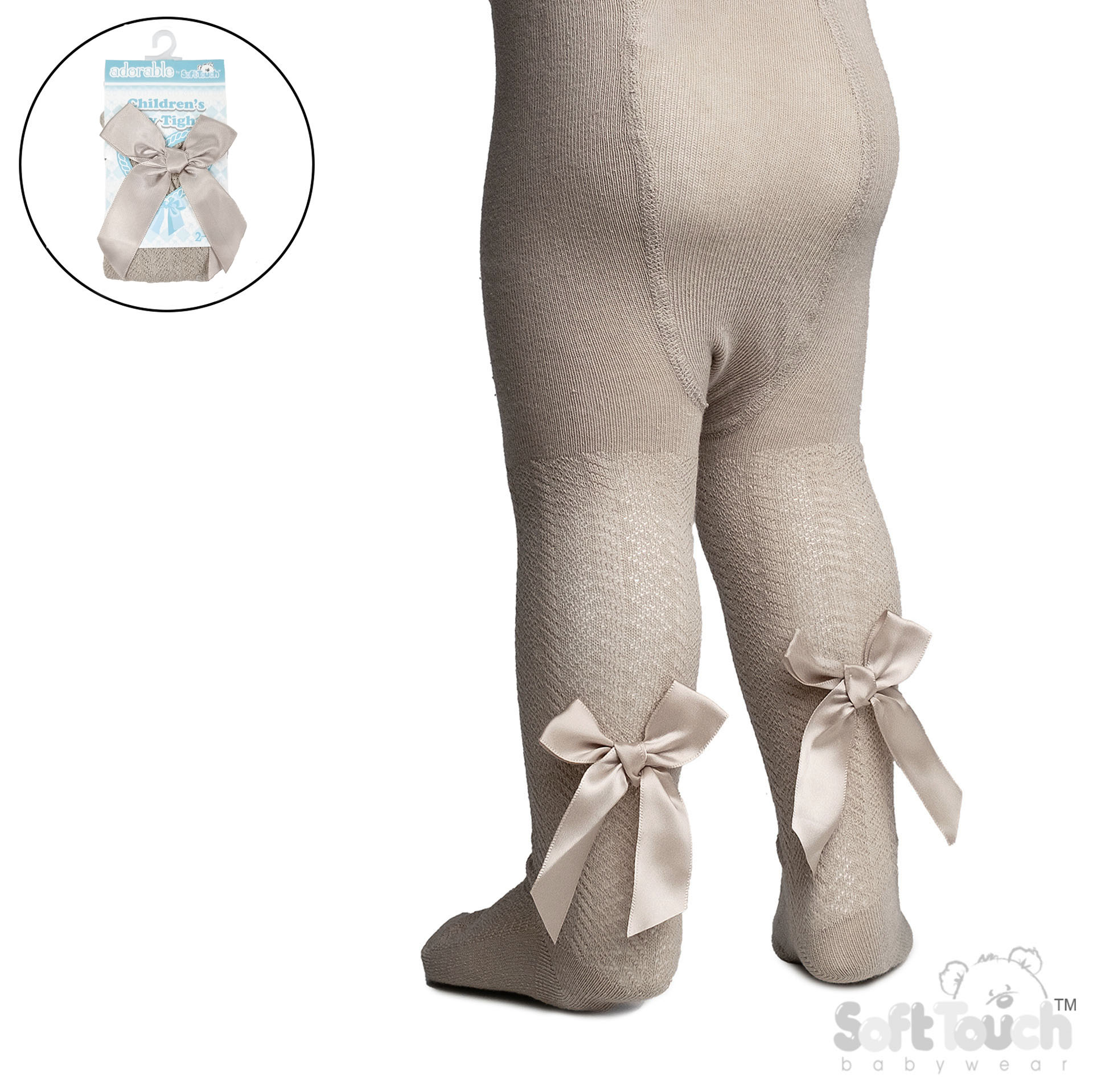 Girls Tights with Long Bow 2-5y 9 T170-BI