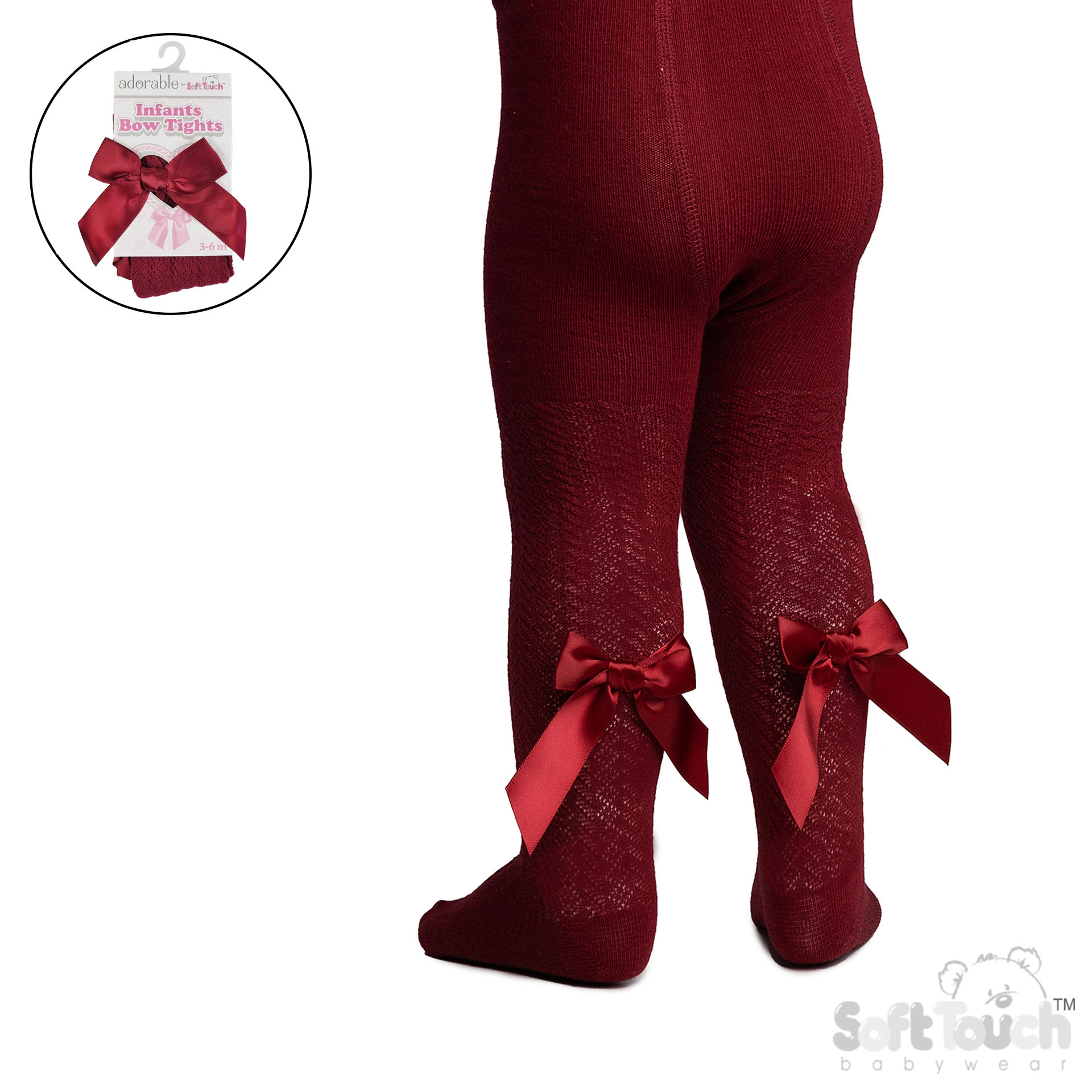 Girls Tights with Long Bow 2-5y 8 T170-BU