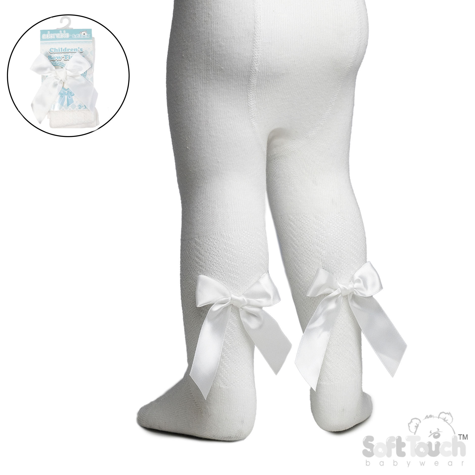 Girls Tights with Long Bow 2-5y 7 T170-C