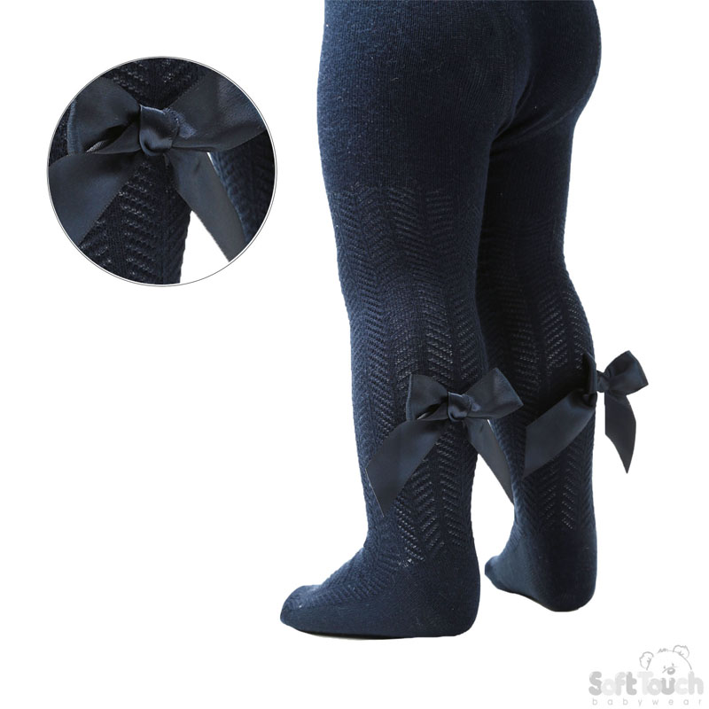 Girls Tights with Long Bow 2-5y 6 T170-N