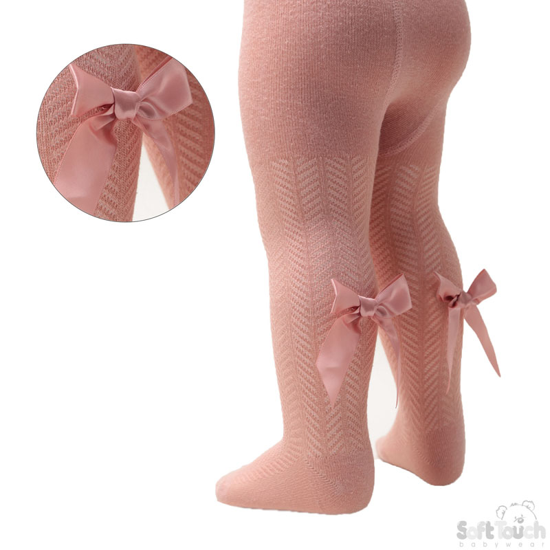 Girls Tights with Long Bow 2-5y 3 T170-RO