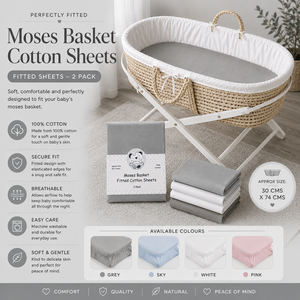 Moses Basket Cotton Sheets