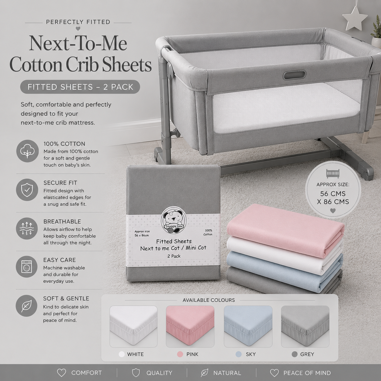 Next-To-Me Crib Sheets 2 Next-To-Me Crib Sheets