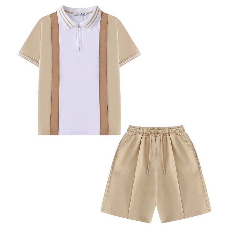 Polo Shirt and Short Set Contrast Zipped 4 Polo Shirt and Short Set Contrast Zipped